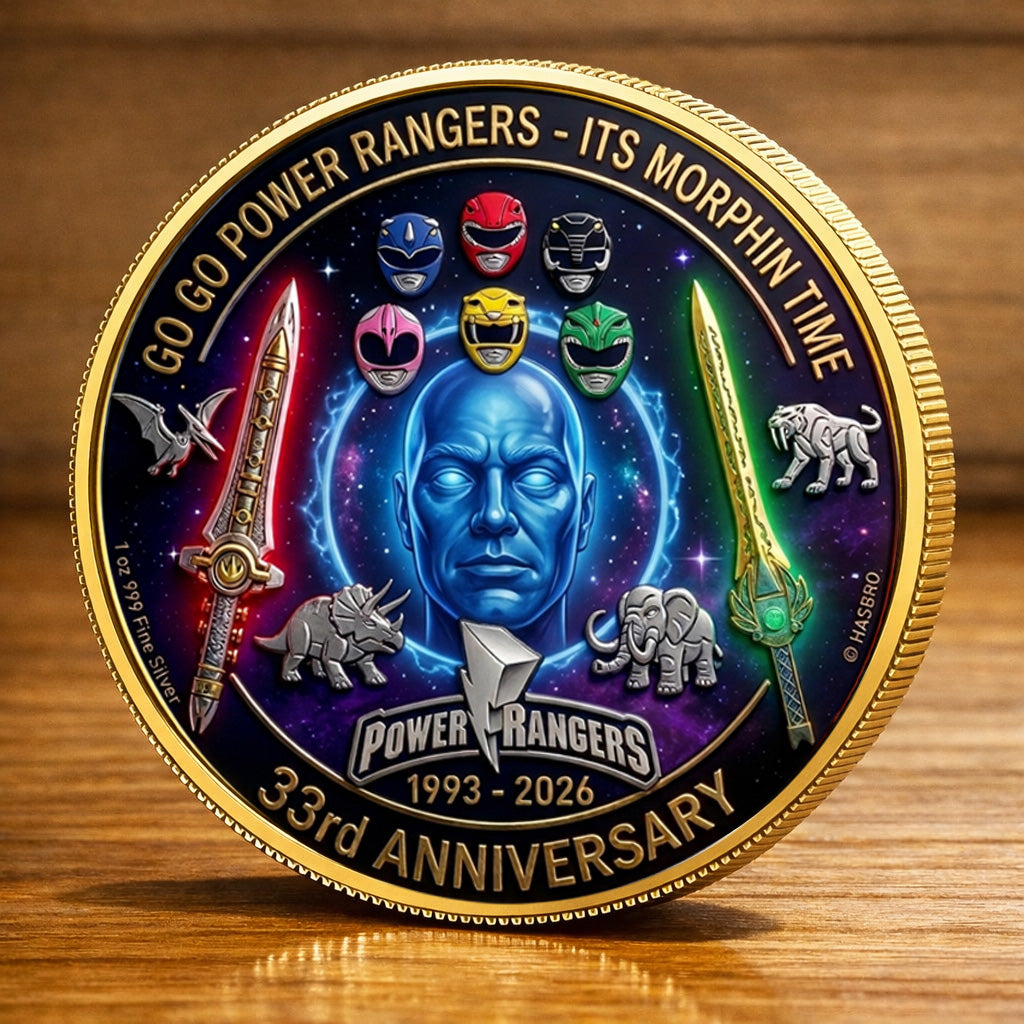 Power Rangers 33rd Anniversary It's Morphin Time Printed Coin