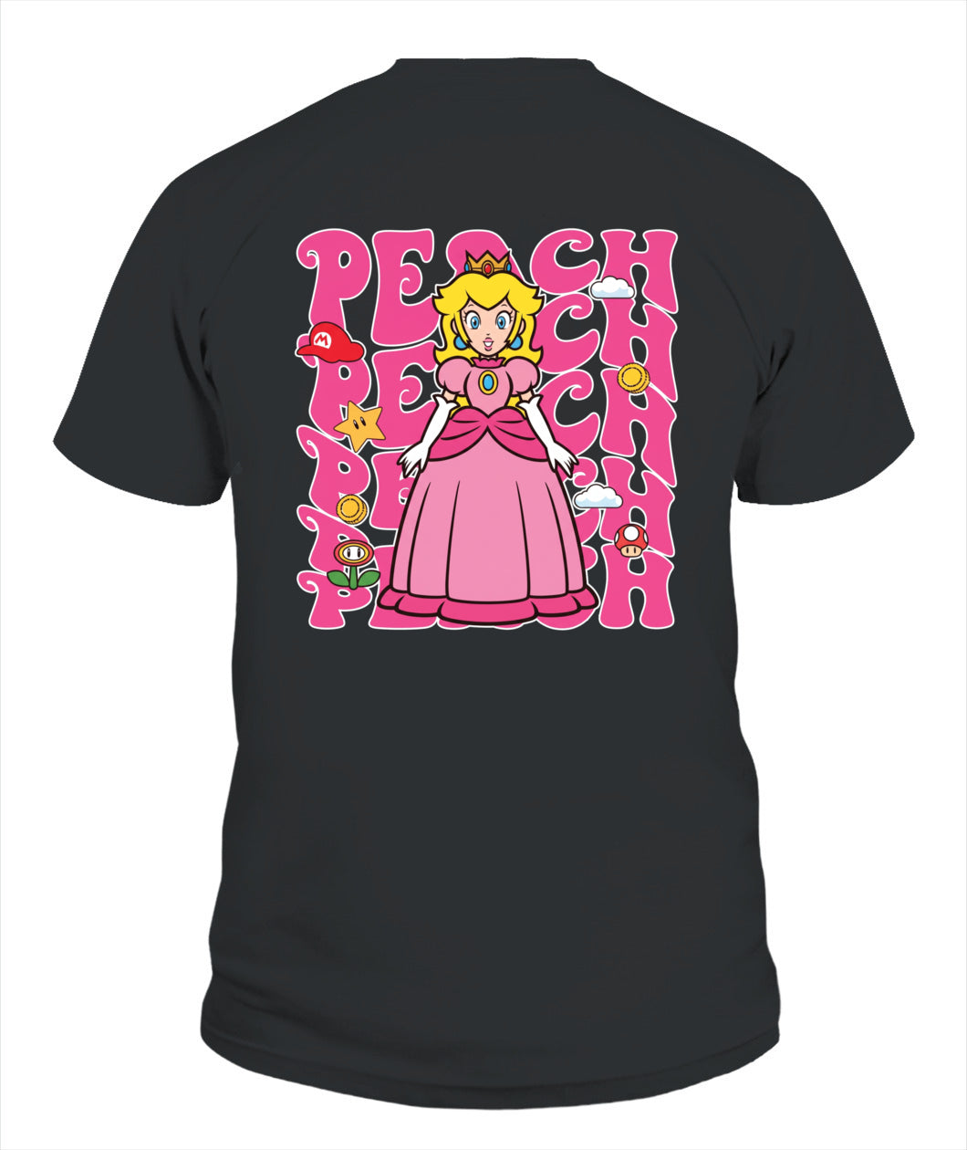 Classic Mario Princess Peach 2-Side Printed Graphic Shirt