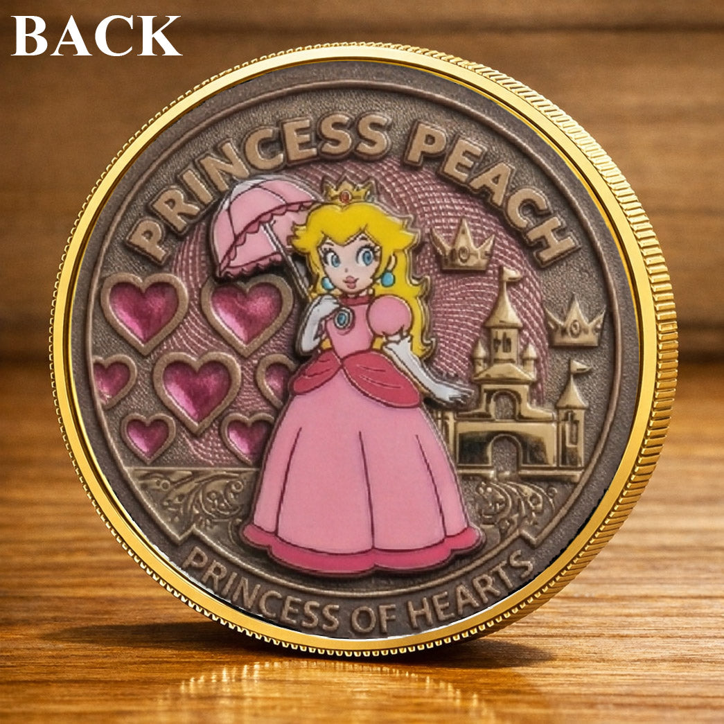 Princess Peach Mario Printed Commemorative Coin