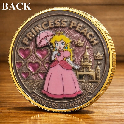 Princess Peach Mario Printed Commemorative Coin