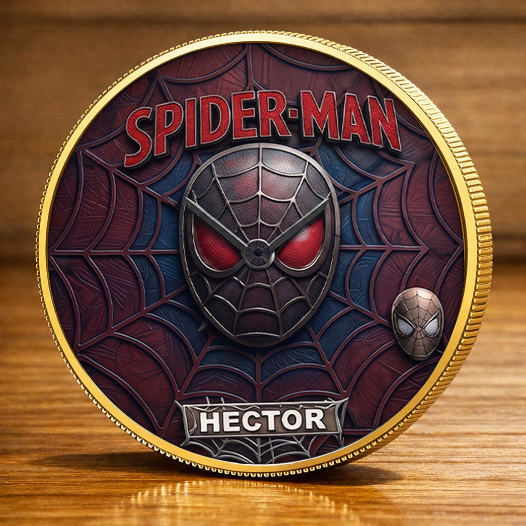 Personalized Spider Man Custom Name Printed Commemorative Coin