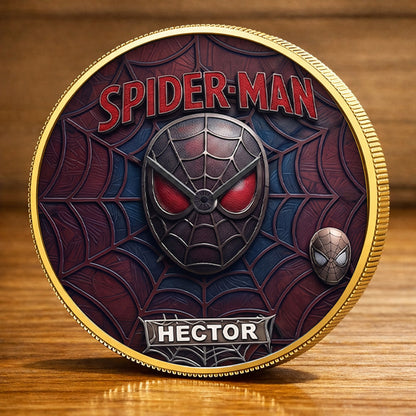 Personalized Spider Man Custom Name Printed Commemorative Coin