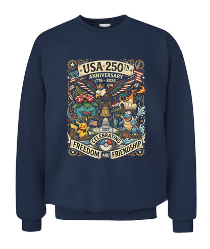 PKM 250 Years of Freedom 1776–2026 Patriotic Printed Graphic Hoodie Sweatshirt T-Shirt