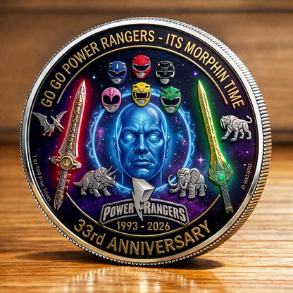 Power Rangers 33rd Anniversary It's Morphin Time Printed Coin