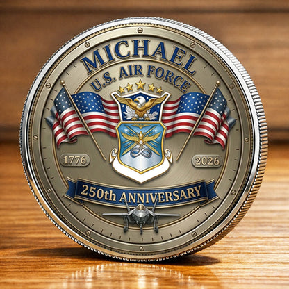 USA 250th Anniversary U.S. Air Force - Custom Name Printed Commemorative Coin