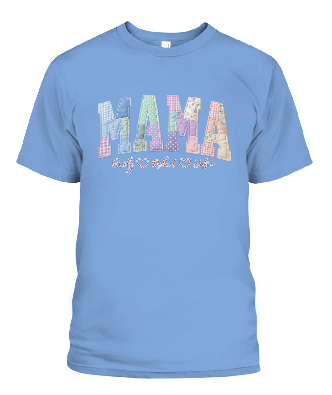 Personalized Mama Gigi Grandma Custom  Faux 3D Patchwork T-Shirt Sweatshirt