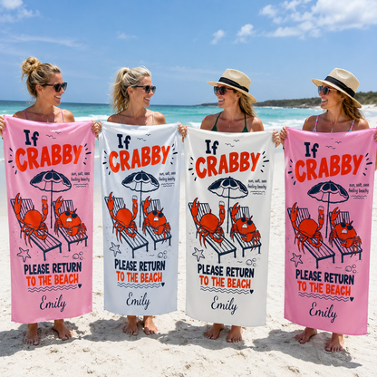 Personalized Microfiber Beach Towel Custome Name Gift