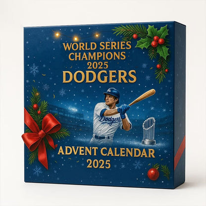 Dodgers World Series Champions 2025 Advent Calendar 24 Mini 2D Ornament