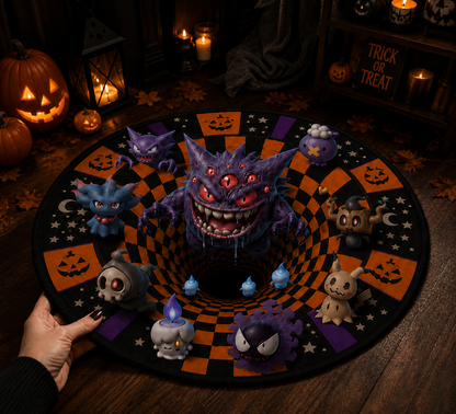 PKM 3D Illusion Round Halloween Doormat