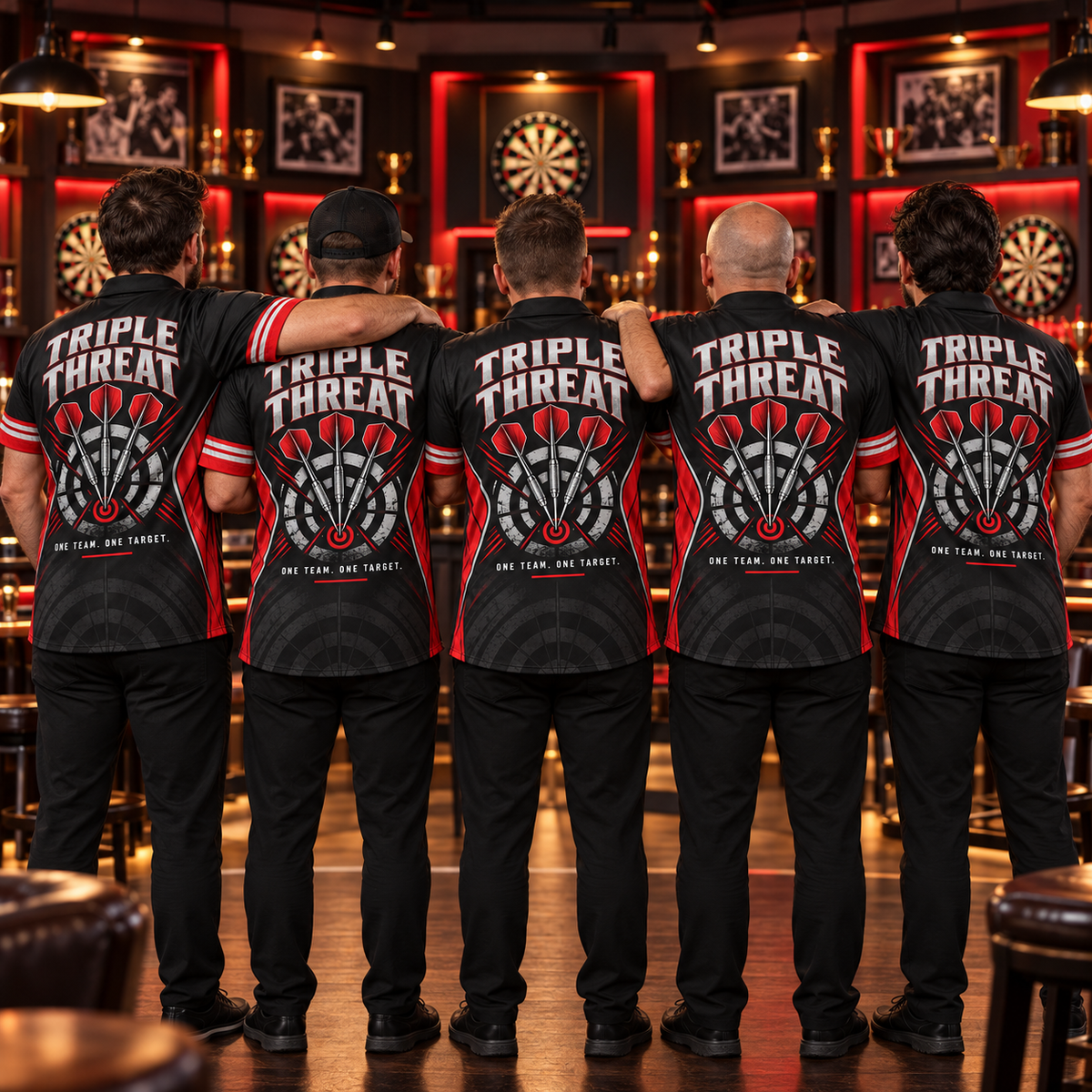 Custom Retro Darts Shirt | Personalized Team Name & Player Name