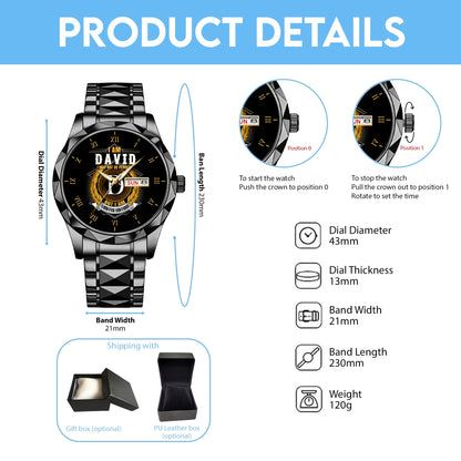 Personalized Limited Edition Name EST Watch for Him Dad Boyfriend