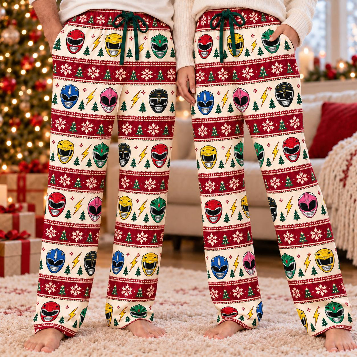 Mighty Morphin Power Rangers Christmas Lounge Pants