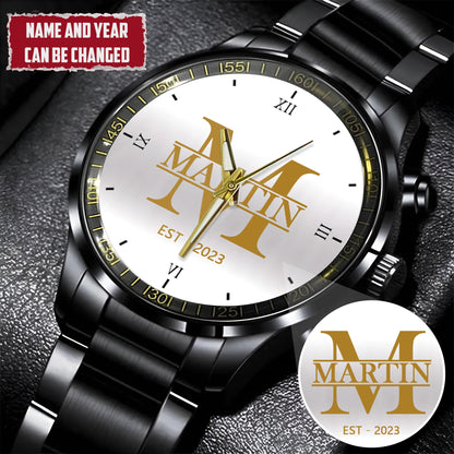 Personalized Name & Year Watch Father's Day Gift For Him
