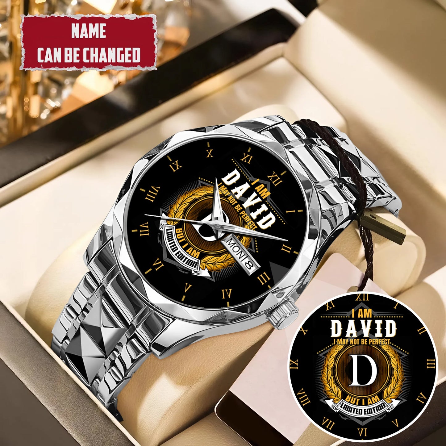 Personalized Limited Edition Name EST Watch for Him Dad Boyfriend
