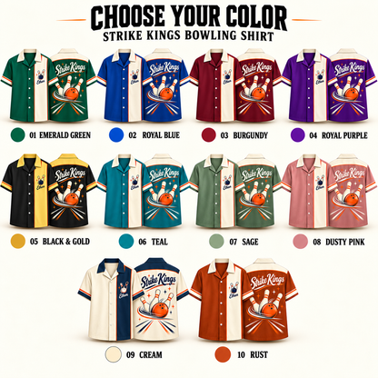 Custom Retro Bowling Shirt | Personalized Team Name & Player Name