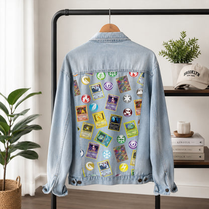 PKM Cards Collector Custom Lightweight Denim Jacket