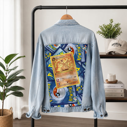 PKM Thicc Charizard Custom Lightweight Denim Jacket