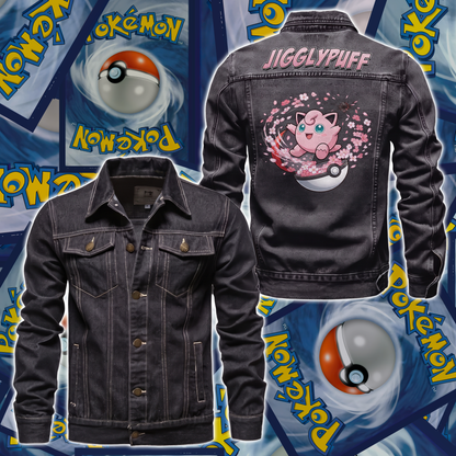 PKM Jigglypuff Custom Lightweight Denim Jacket