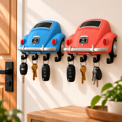 Volkswagen Beetle Key Holder, Back to the Future Inspired Wall Key Rack, 3D Printed Car Key Holder