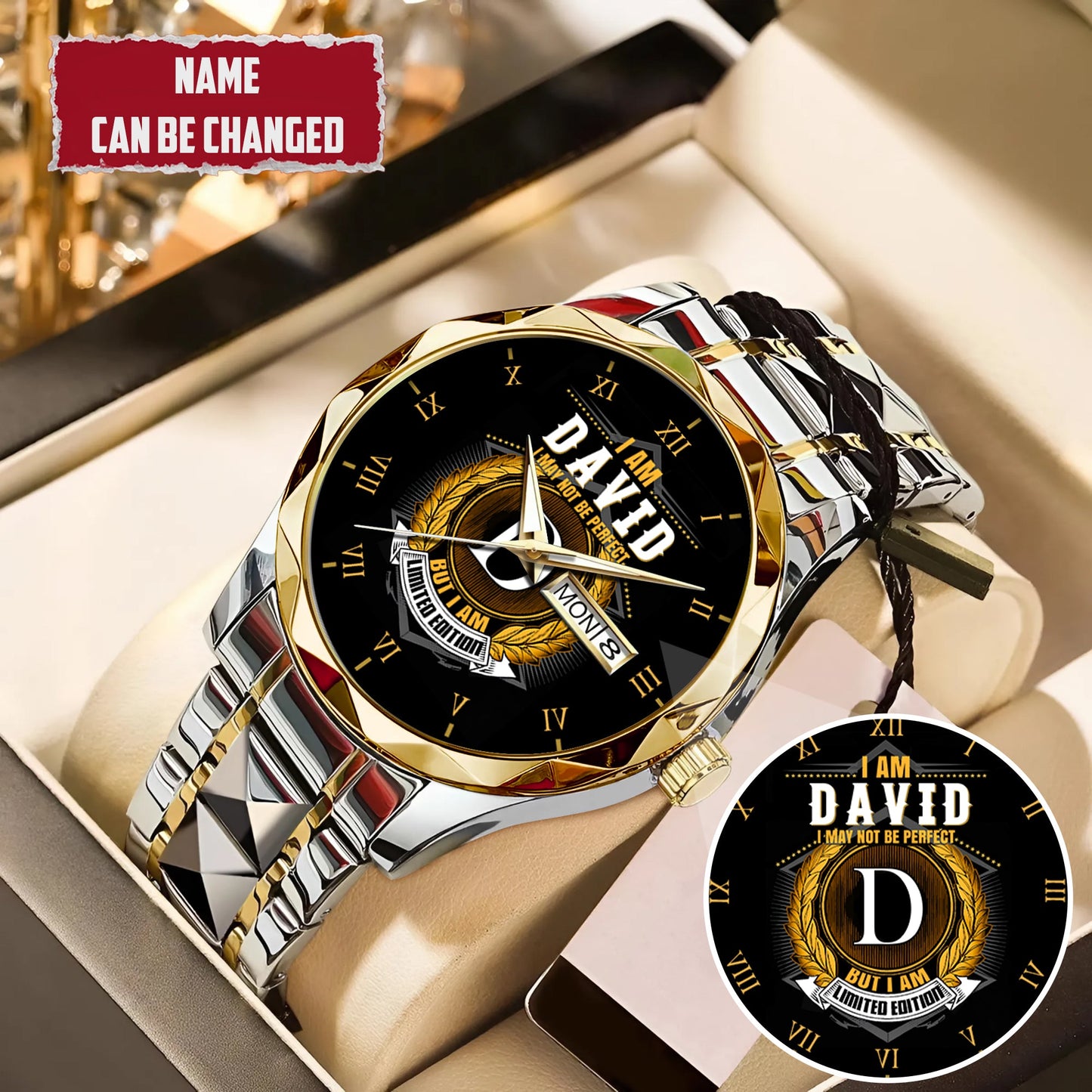 Personalized Limited Edition Name EST Watch for Him Dad Boyfriend