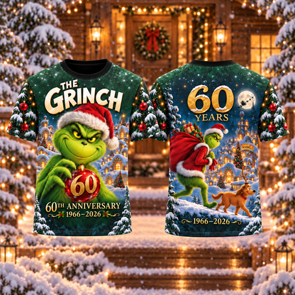 Christmas 60th Anniversary AOP T-Shirt Sweatshirt Hoodie