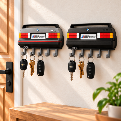 BMW M3 E30 Key Holder, Back to the Future Inspired Wall Key Rack, 3D Printed Car Key Holder