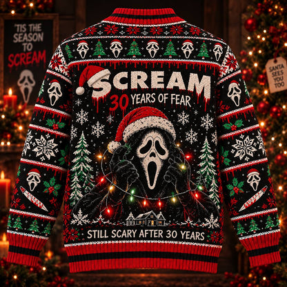 Christmas Scream 30th Anniversary Ugly Cardigan