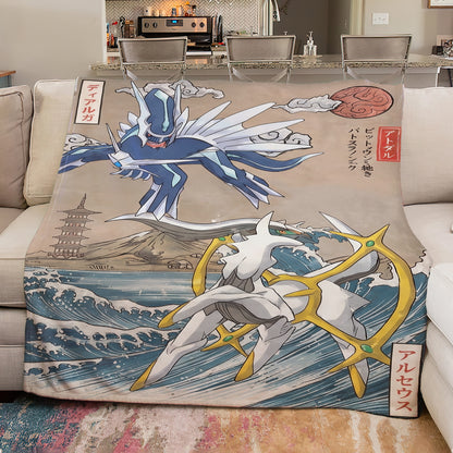 PKM Dialga & Arceus Custom Fleece Blanket