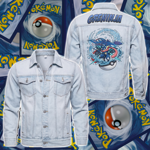 PKM Greninja Custom Lightweight Denim Jacket