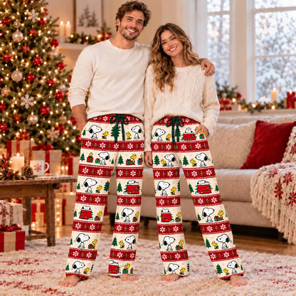 Snoopy and Woodstock Christmas Lounge Pants