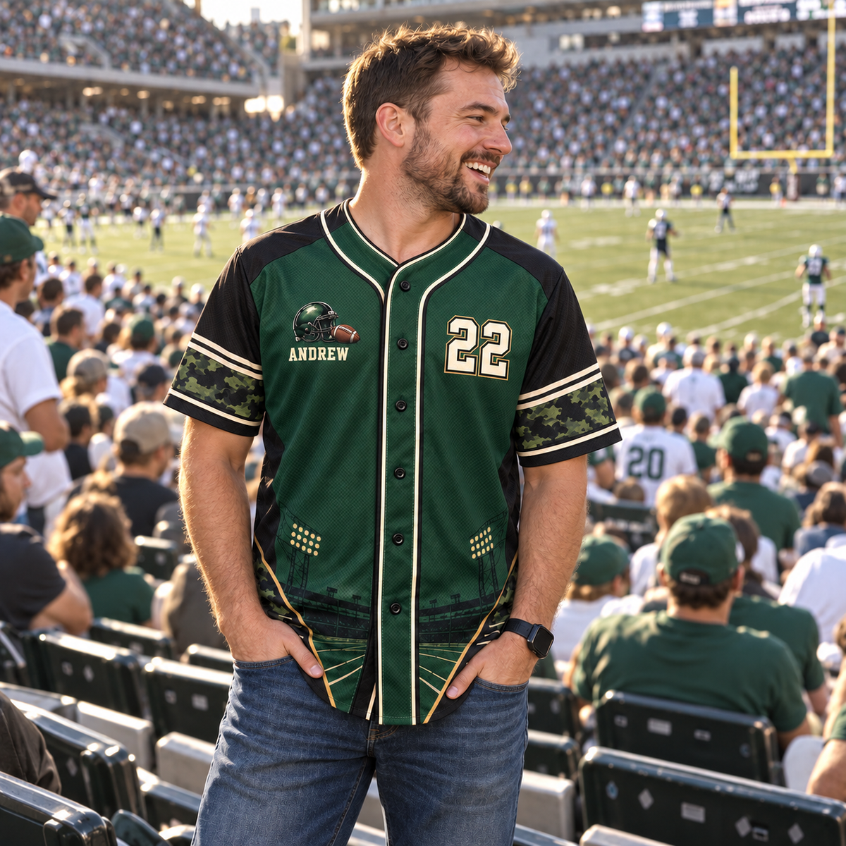 Personalized Football Jersey – Custom Name, Number & Team Colors
