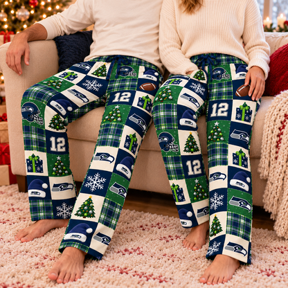 Personalized Custom Football Team Christmas Lounge Pants