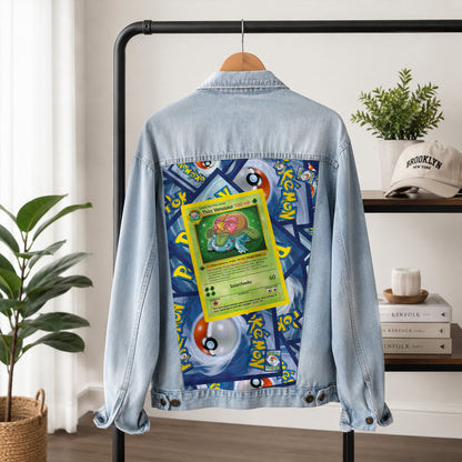 PKM Thicc Venusaur Custom Lightweight Denim Jacket