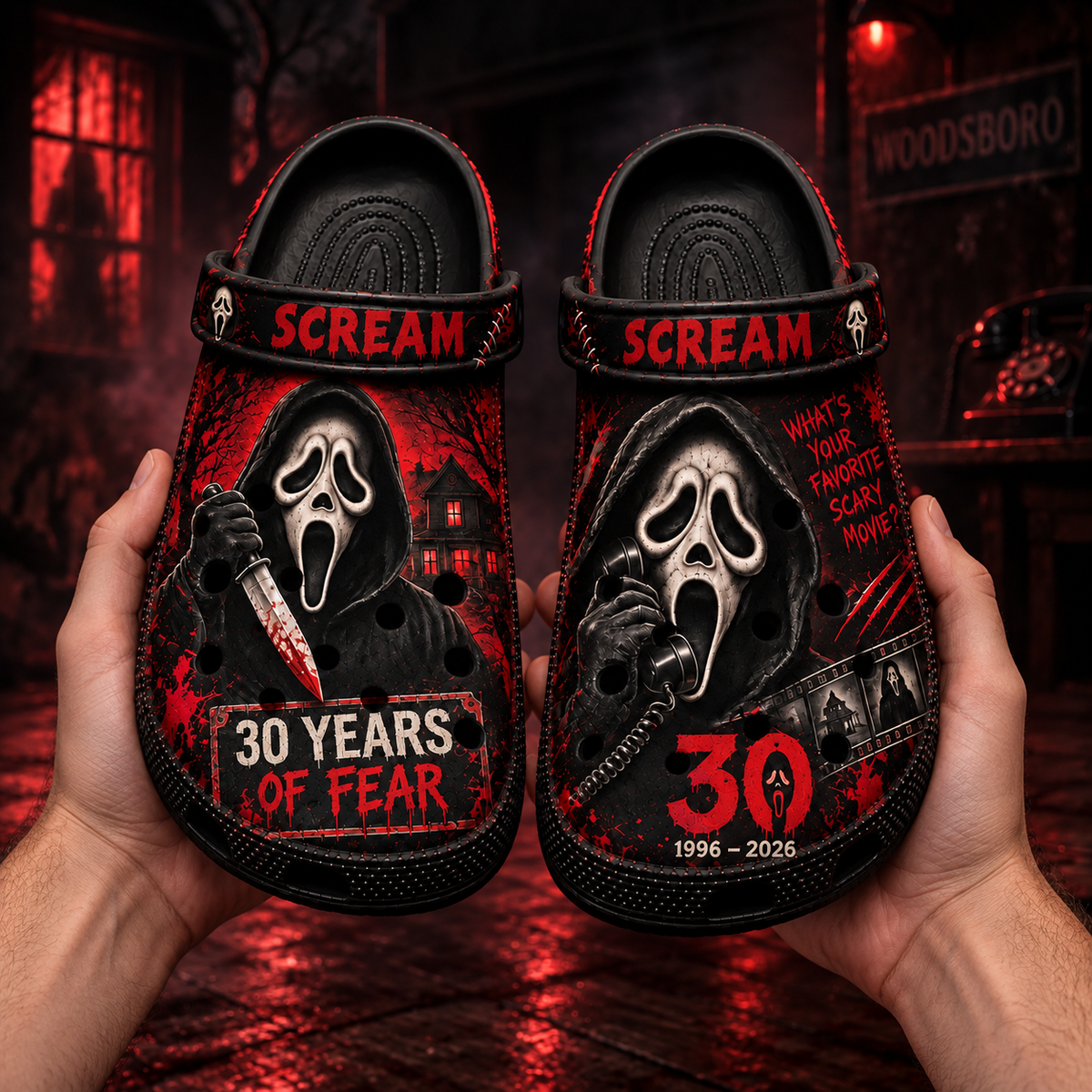 Halloween 30th Anniversary Scream AOP Clogs
