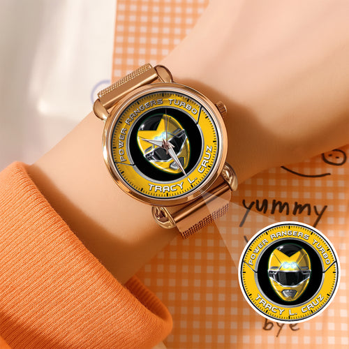 Power Rangers Tracy L.Cruz Yellow Stainless Steel Watch