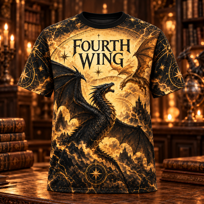Fourth Wing AOP T-Shirt Sweatshirt Hoodie