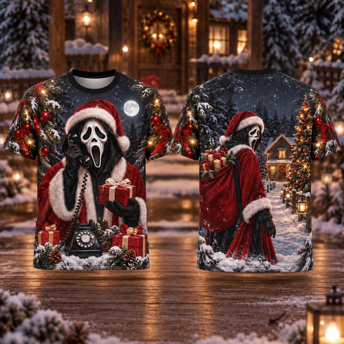 Christmas Scream AOP T-Shirt Sweatshirt Hoodie