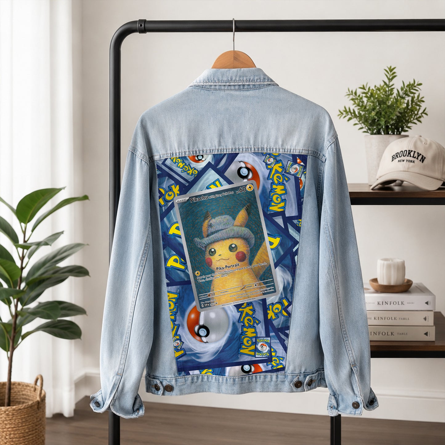 PKM Pikachu Custom Lightweight Denim Jacket