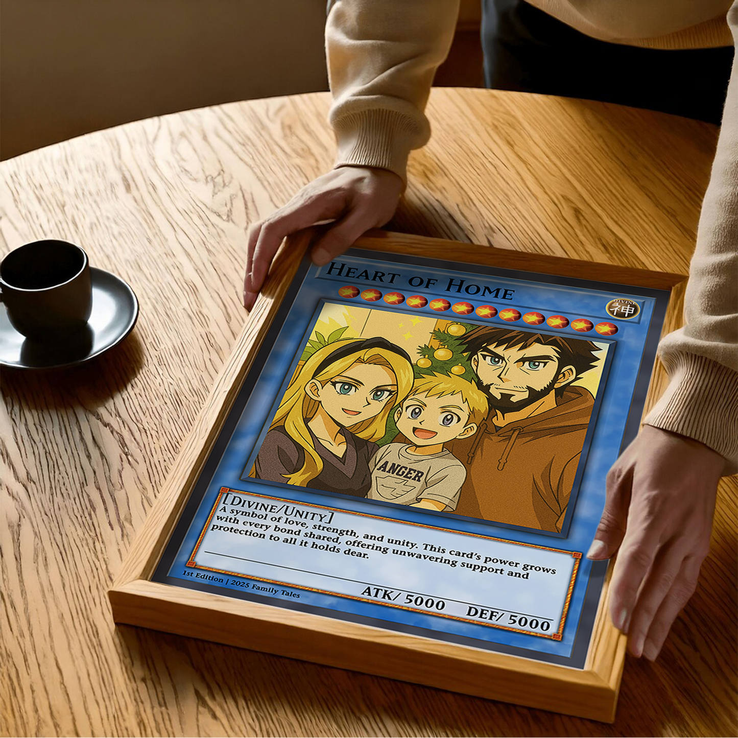 Personalized YGO Card Custom Photo Art Poster - Family Edition