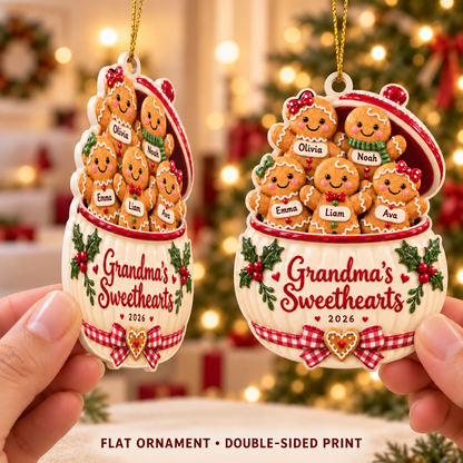 Personalized Custom Name Grandma's Sweethearts Acrylic Ornament – Custom Name Holiday Gift