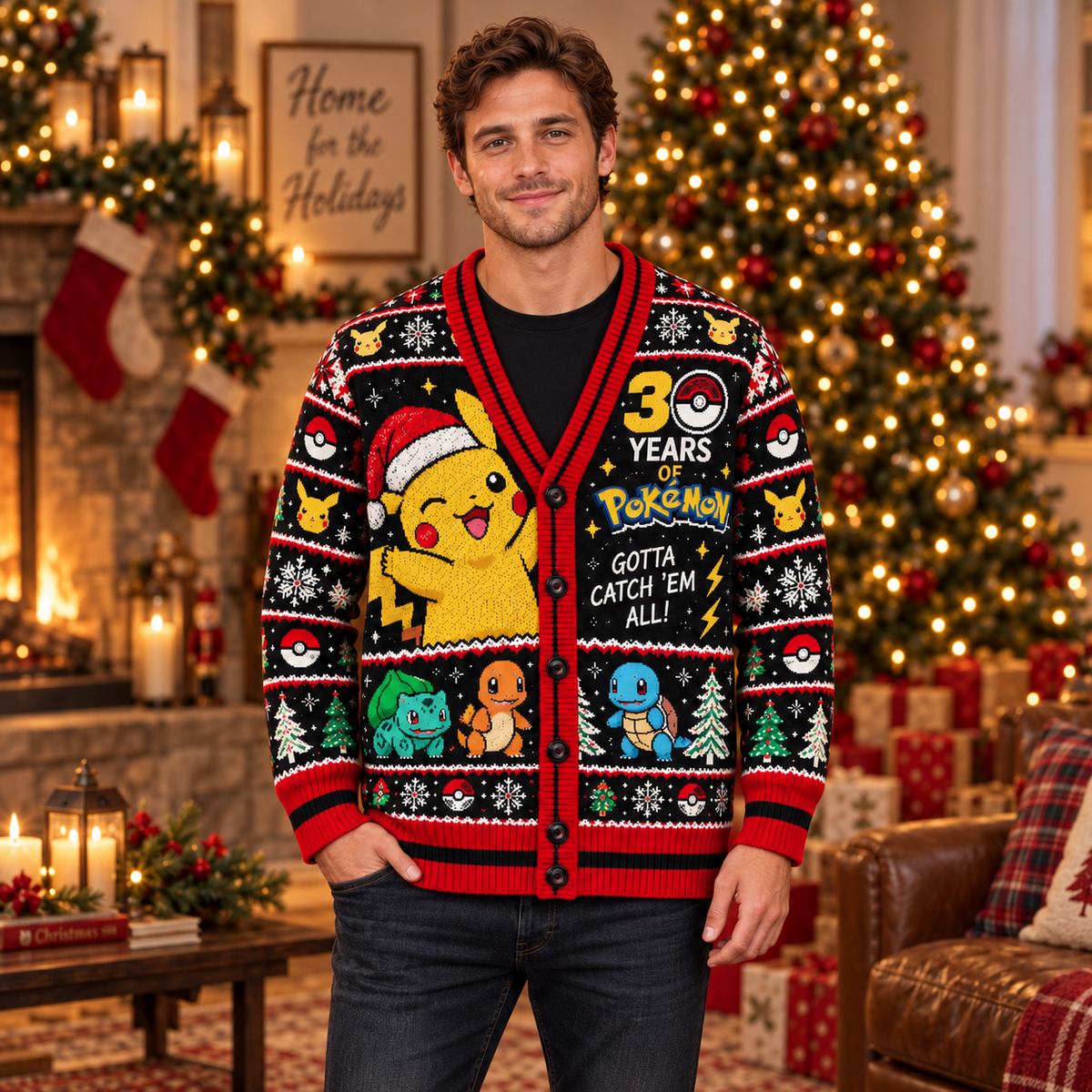 Christmas PKM 30th Anniversary Ugly Cardigan