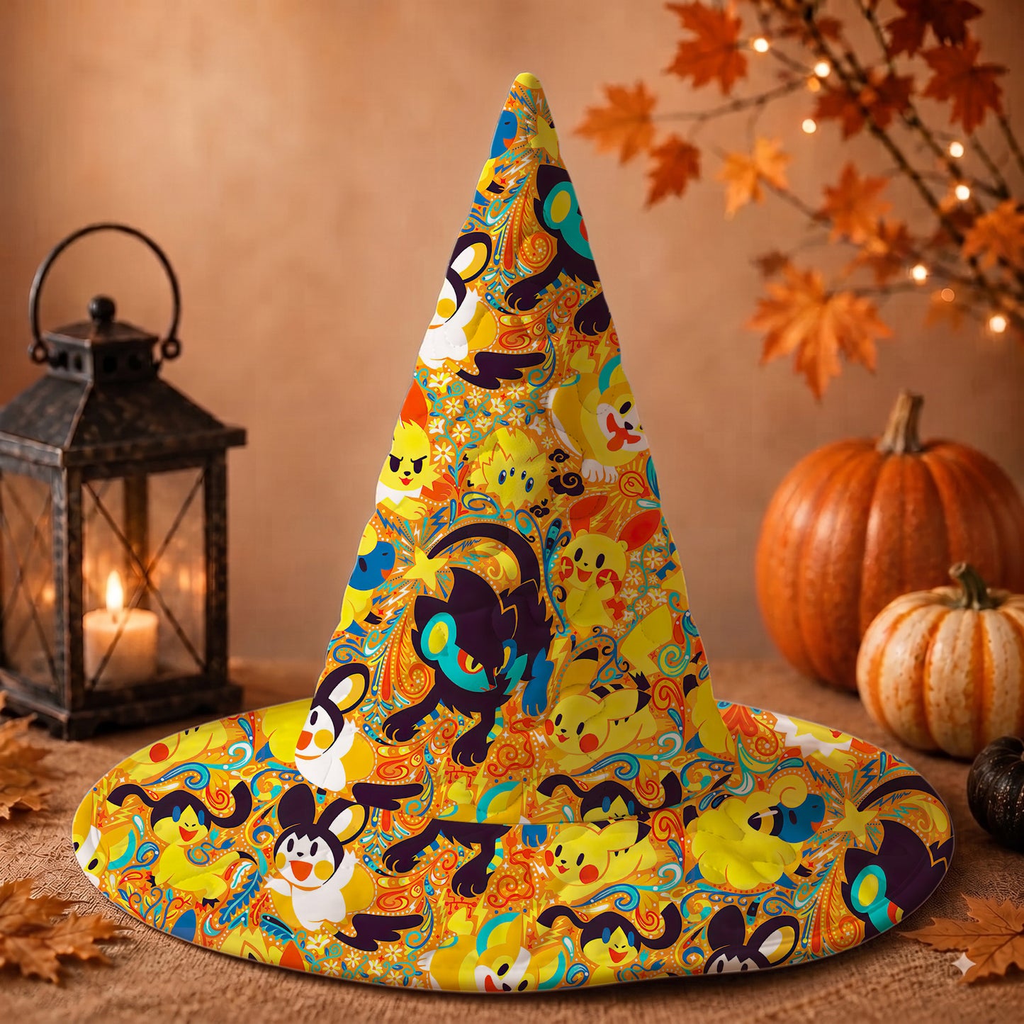 PKM Electric Type Custom Halloween Witch Hat