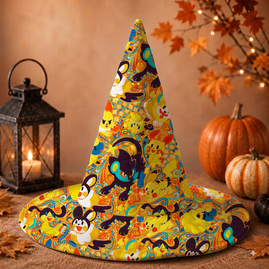 PKM Electric Type Custom Halloween Witch Hat