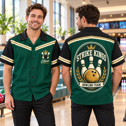 Custom Retro Bowling Shirt | Personalized Team Name & Player Name