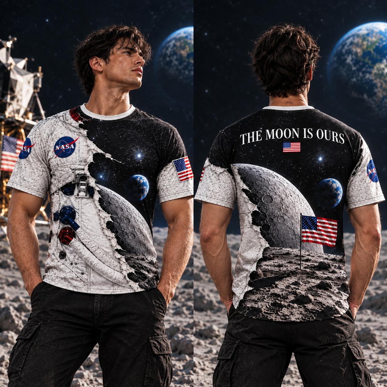 The Moon Is Ours AOP T-Shirt