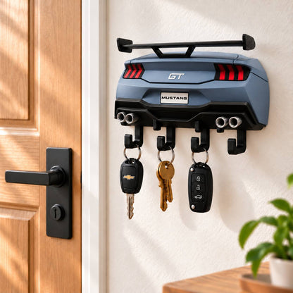 Mustang Key Holder, Back to the Future Inspired Wall Key Rack, 3D Printed Car Key Holder