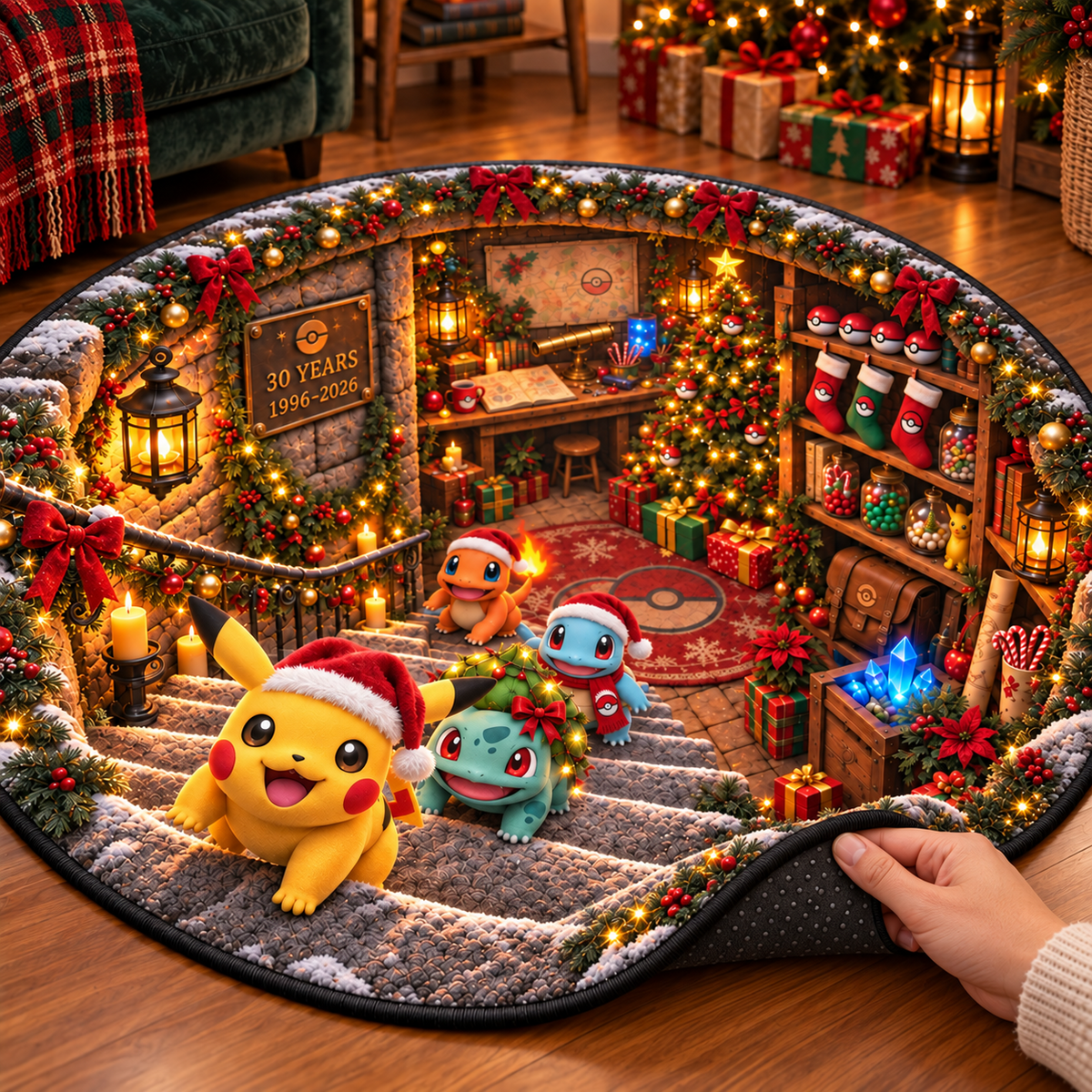 Christmas PKM 30th Anniversary Custom Floor Mat