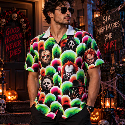 Halloween Horror Movie Character Hawaiian Shirt