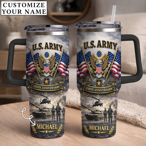USA 250th Anniversary U.S. Army - Custom Name 40oz Tumbler