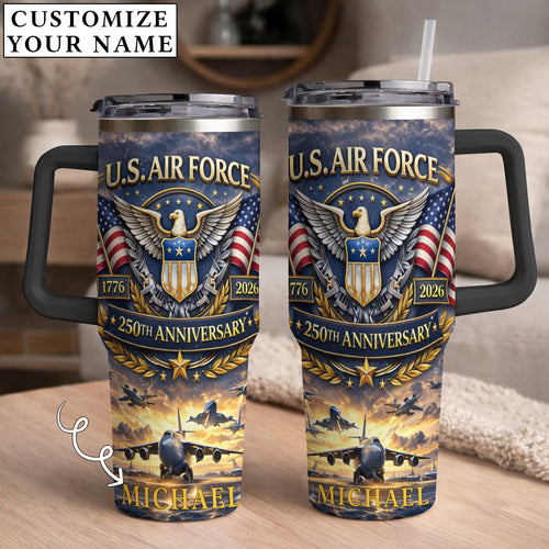 USA 250th Anniversary U.S. Air Force - Custom Name 40oz Tumbler